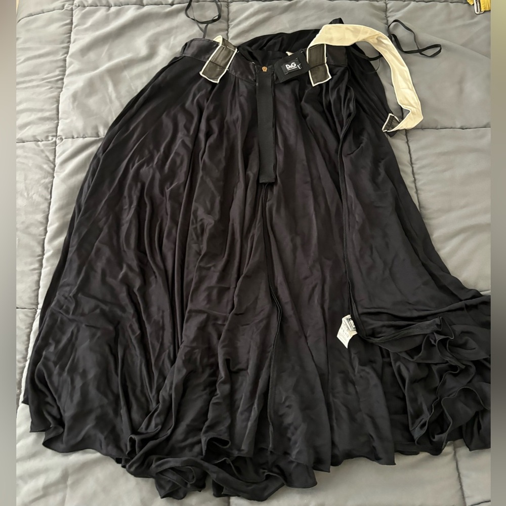 Dolce & Gabbana Silk Bow Waist Midi Dress Iconic Runway Piece $2,560 Retail - Picture 10 of 13
